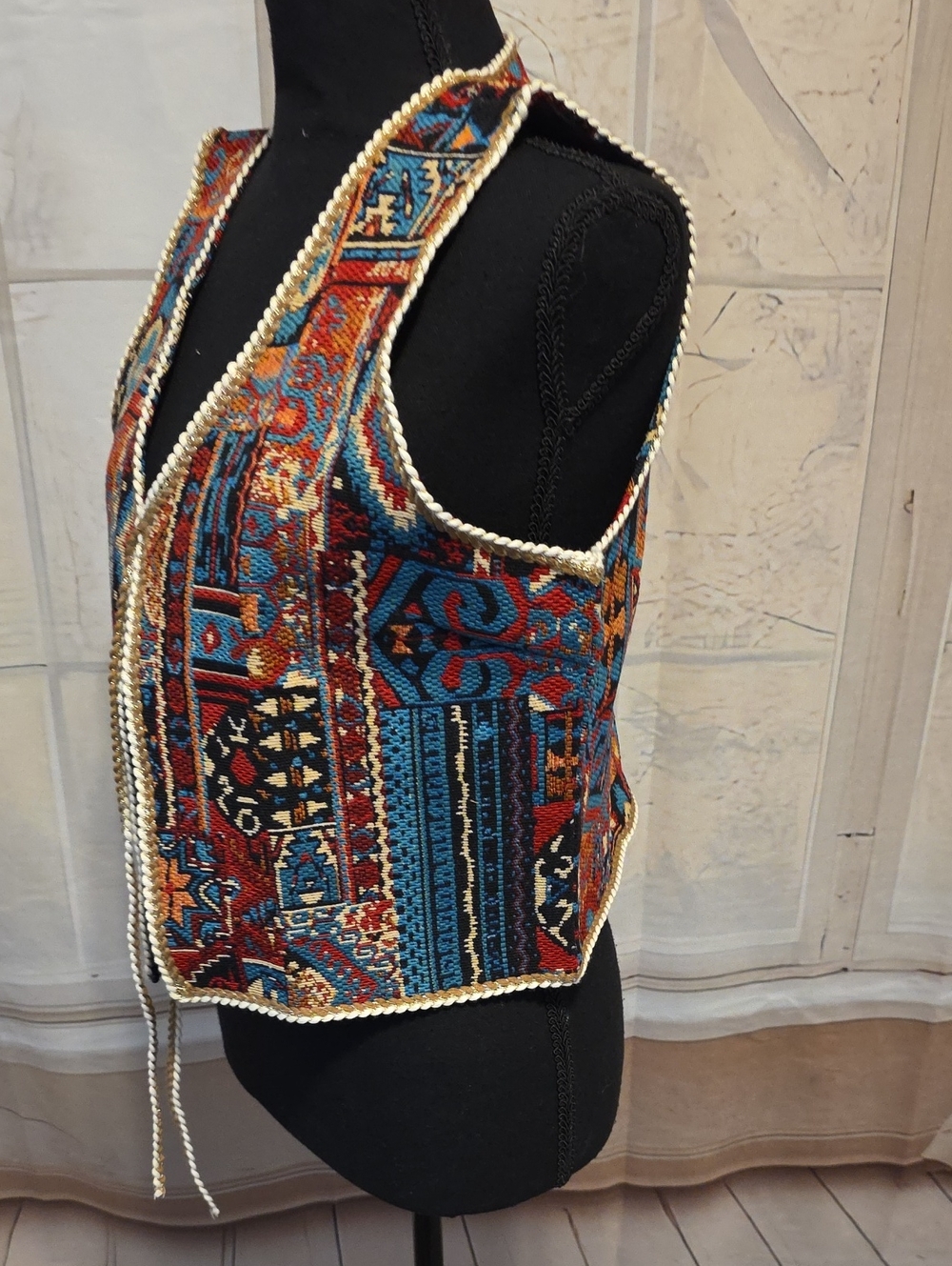 Bohemian Embroidered Tassel Vest in Multi-Color - Picture 2 of 6